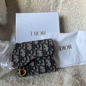 Christian Dior saddle lotus wallet oblique jacquard 2022